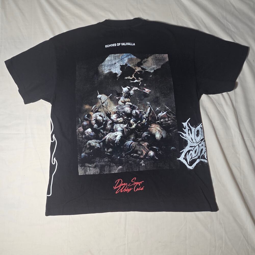 Darc Sport Echoes of Valhalla Tee Black Size L Frazetta Side By Side Pump Cover